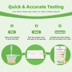 10-in-1 Urine Test Strips 60ct, Green
