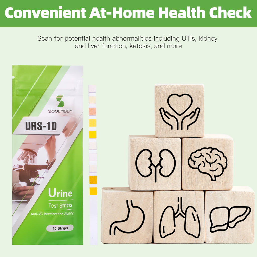 10-in-1 Urine Test Strips 60ct, Green