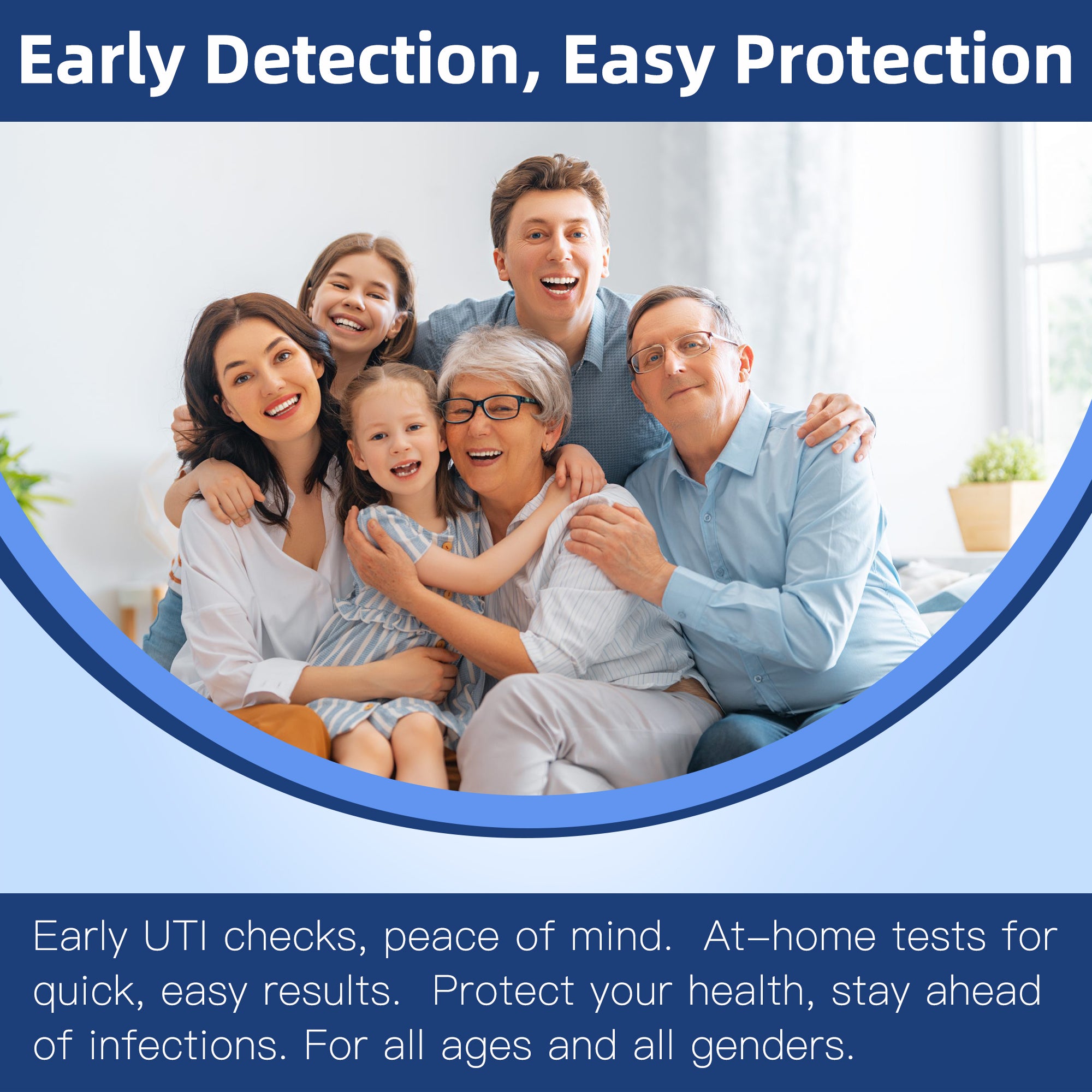 4-in-1 UTI Test Strips 50ct, Blue